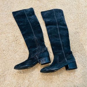 Dolce Vita Over the Knee Boots - Grey Suede